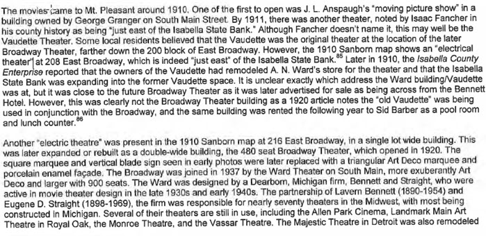 Vaudette Theatre - From National Register Of Historic Places Document
